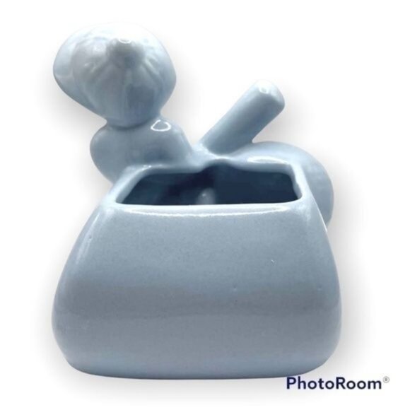 Vintage Haeger Blue Baseball Boy Pottery Planter 50s - Picture 8 of 9